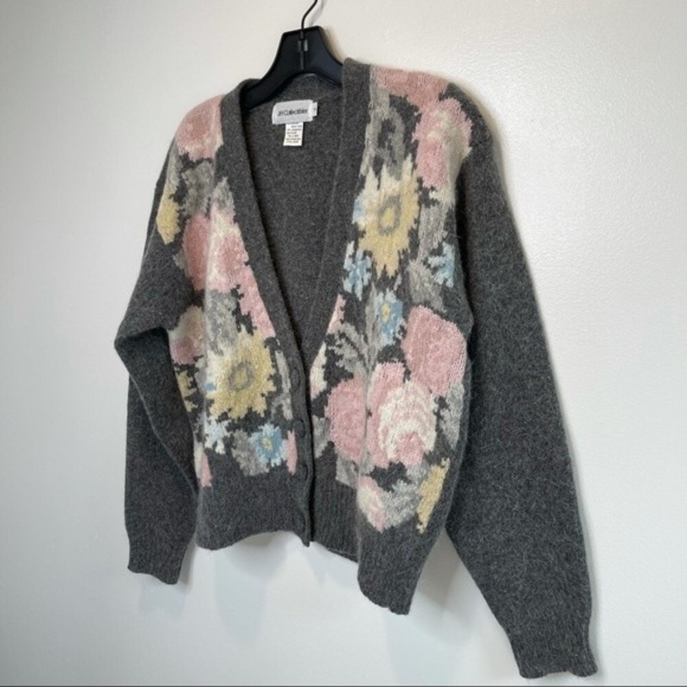 Vintage JH Collectibles Angora Wool Blend Cardigan Sweater - Picture 4 of 8